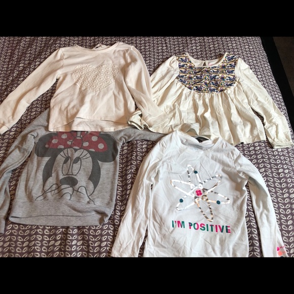 Bundle of 4 Girls Long Sleeve Tops - Picture 1 of 5